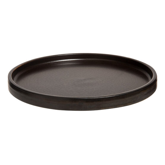 Black ceramic starter plate